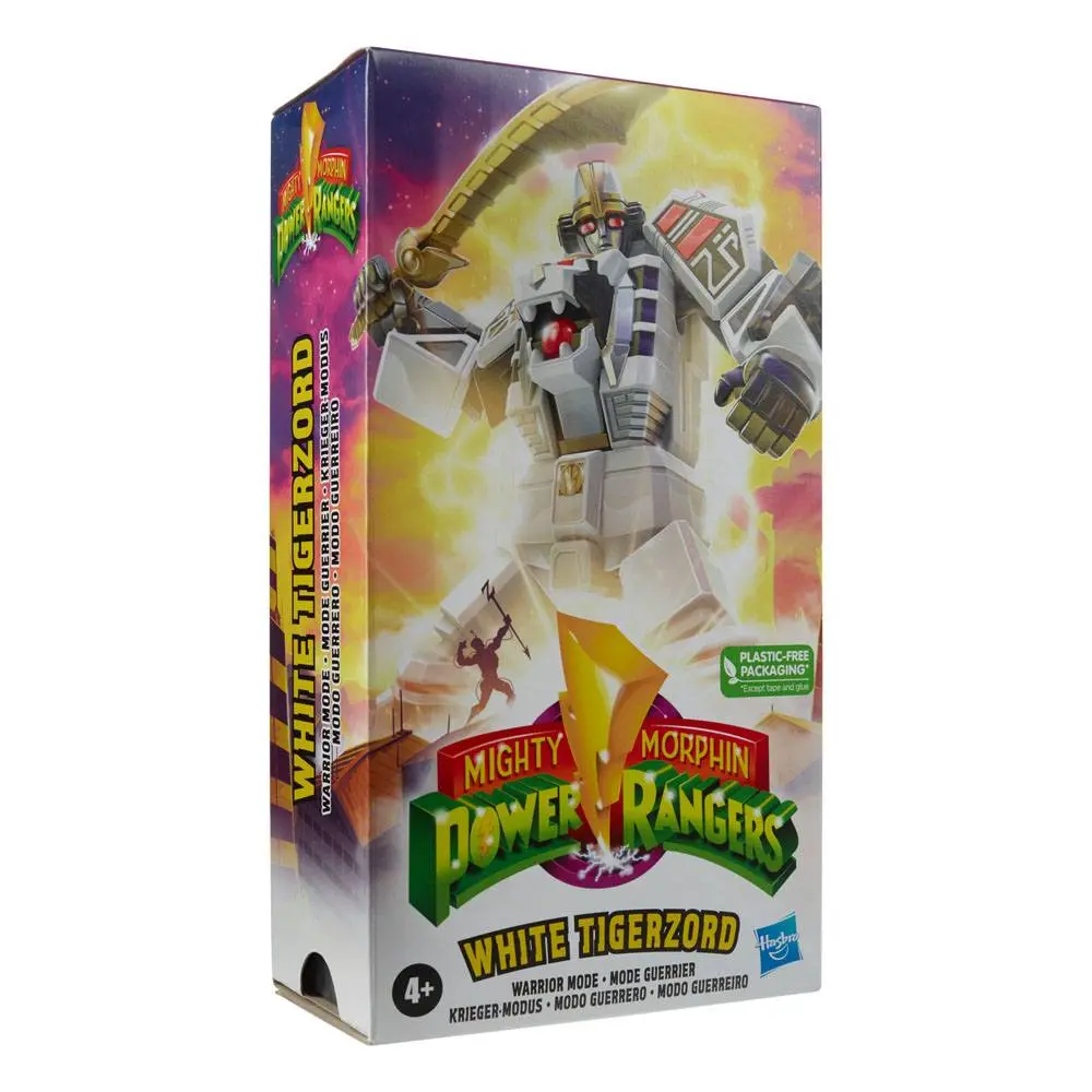 Mighty Morphin Power Rangers Retro Style 2022 White Tigerzord Warrior Mode akciófigura 18 cm termékfotó