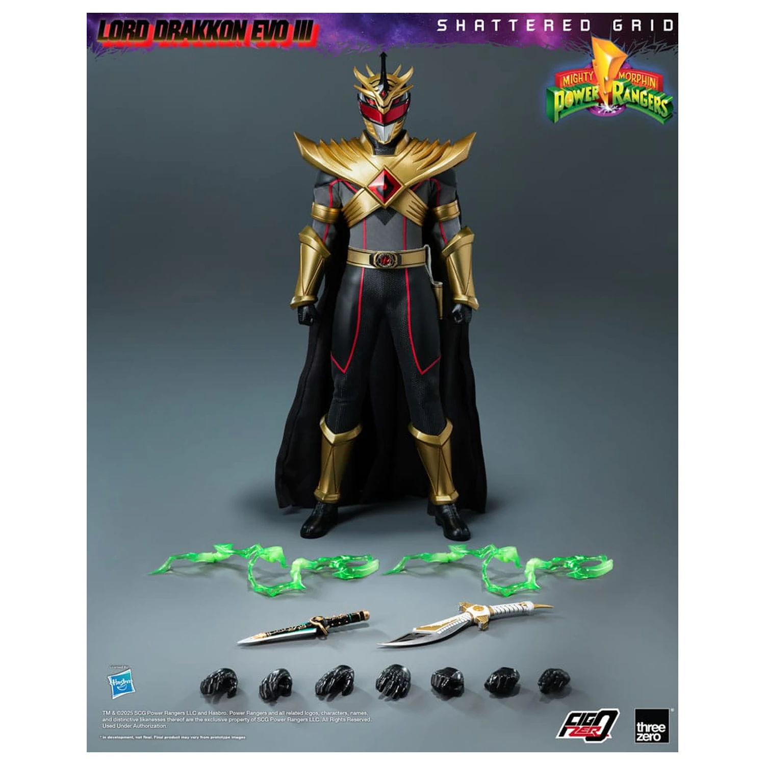 Mighty Morphin Power Rangers Shattered Grid FigZero akciófigura 1/6 Lord Drakkon Evo III 30 cm  termékfotó