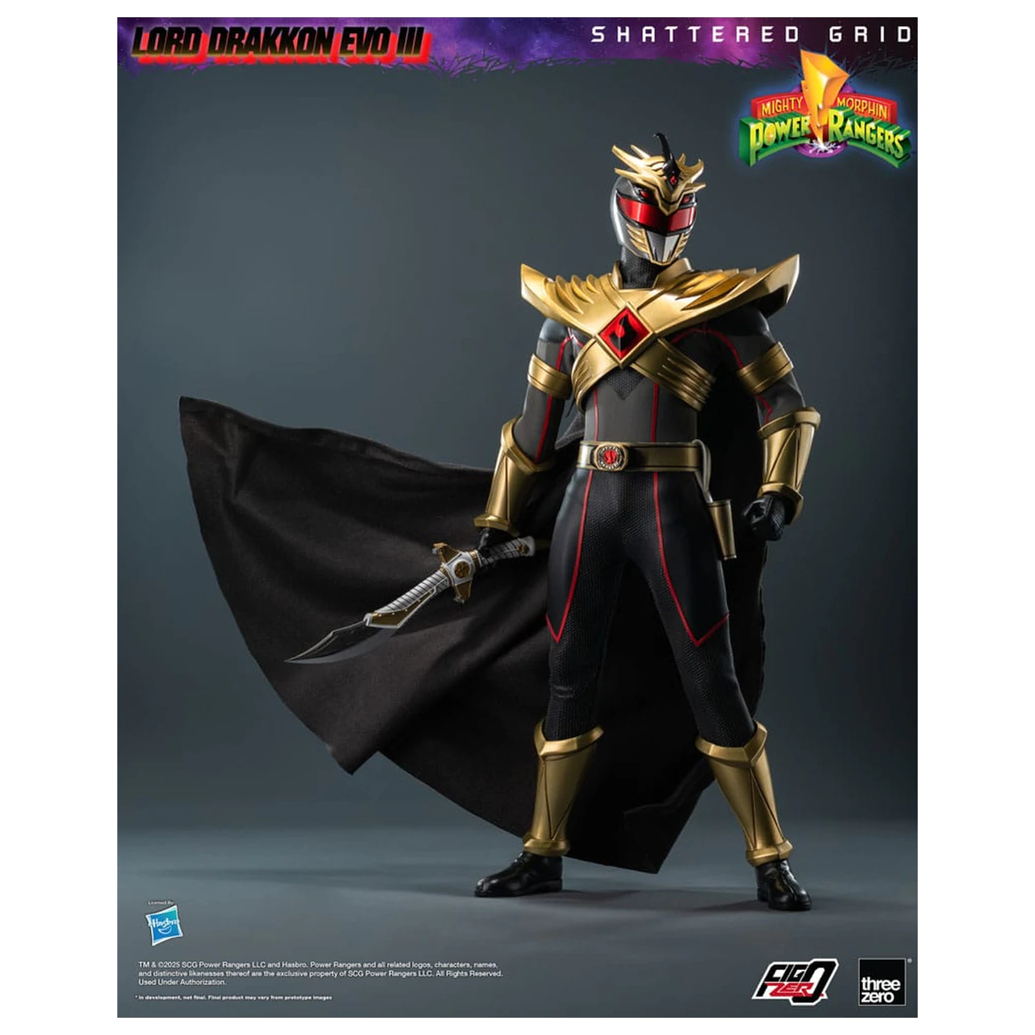 Mighty Morphin Power Rangers Shattered Grid FigZero akciófigura 1/6 Lord Drakkon Evo III 30 cm  termékfotó