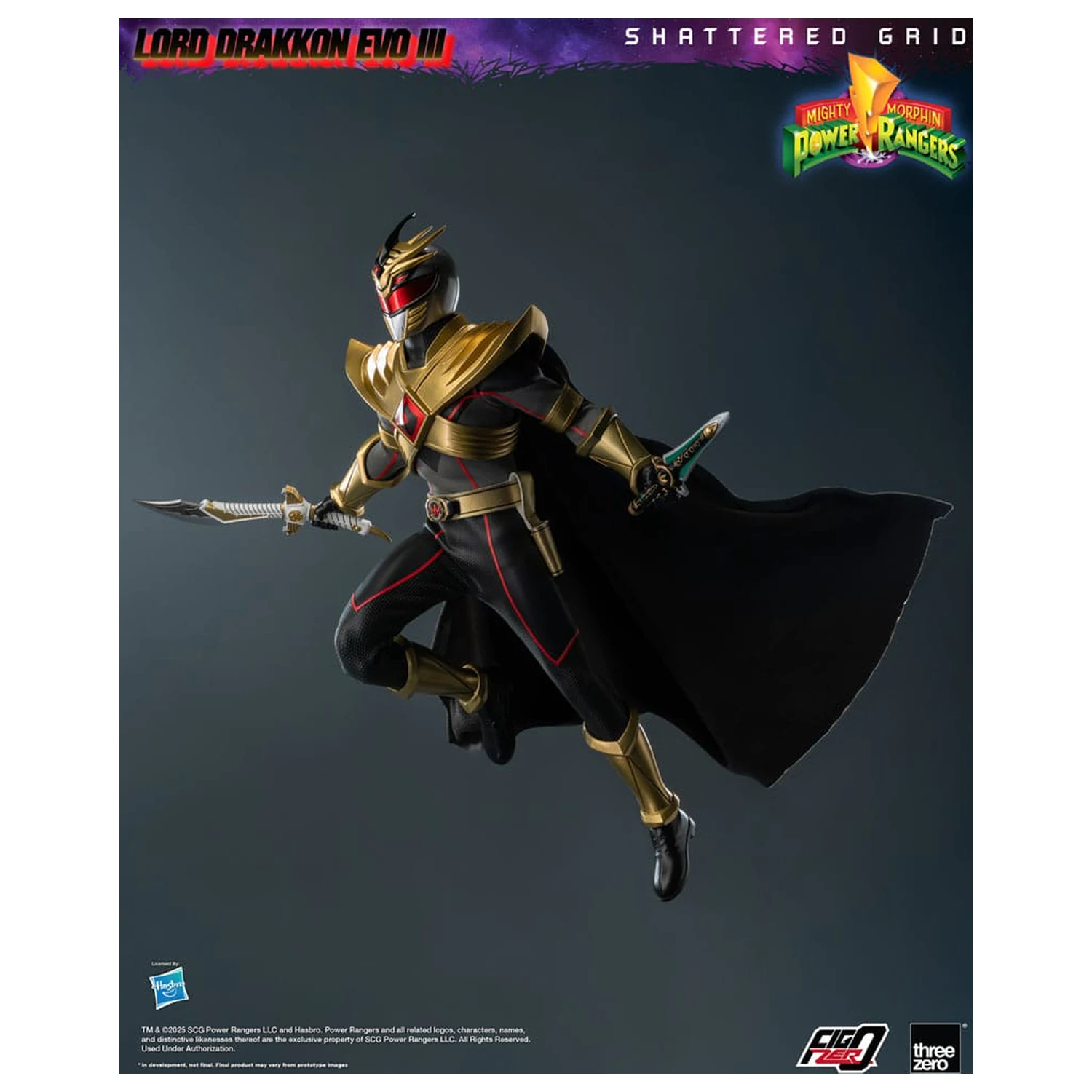 Mighty Morphin Power Rangers Shattered Grid FigZero akciófigura 1/6 Lord Drakkon Evo III 30 cm  termékfotó