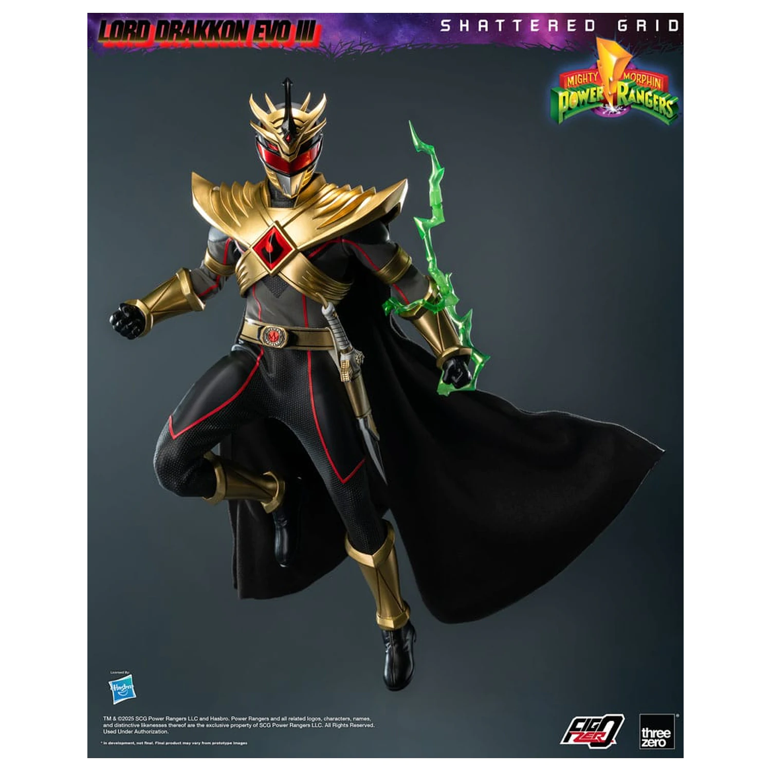 Mighty Morphin Power Rangers Shattered Grid FigZero akciófigura 1/6 Lord Drakkon Evo III 30 cm  termékfotó