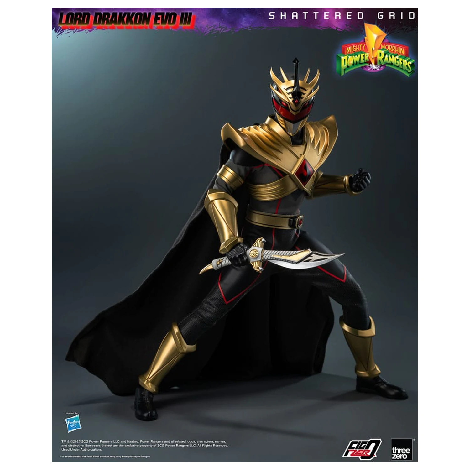 Mighty Morphin Power Rangers Shattered Grid FigZero akciófigura 1/6 Lord Drakkon Evo III 30 cm  termékfotó