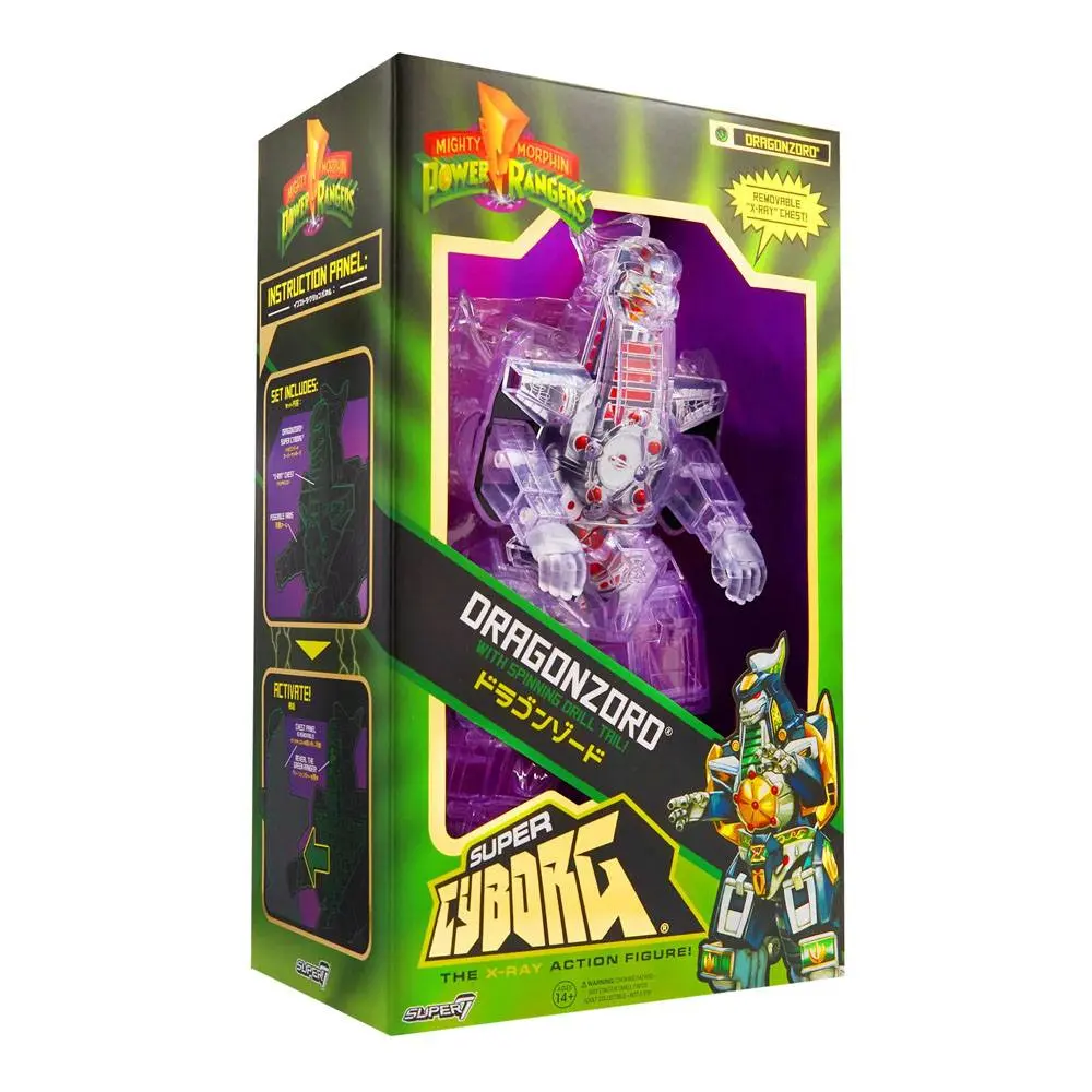 Mighty Morphin Power Rangers Super Cyborg Dragonzord (Clear) akciófigura 28 cm termékfotó