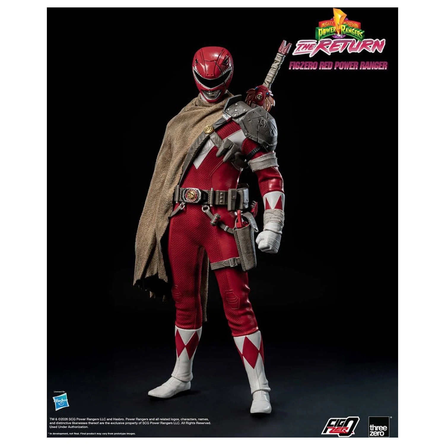 Mighty Morphin Power Rangers: The Return FigZero akciófigura 1/6 Red Power Ranger 31 cm termékfotó