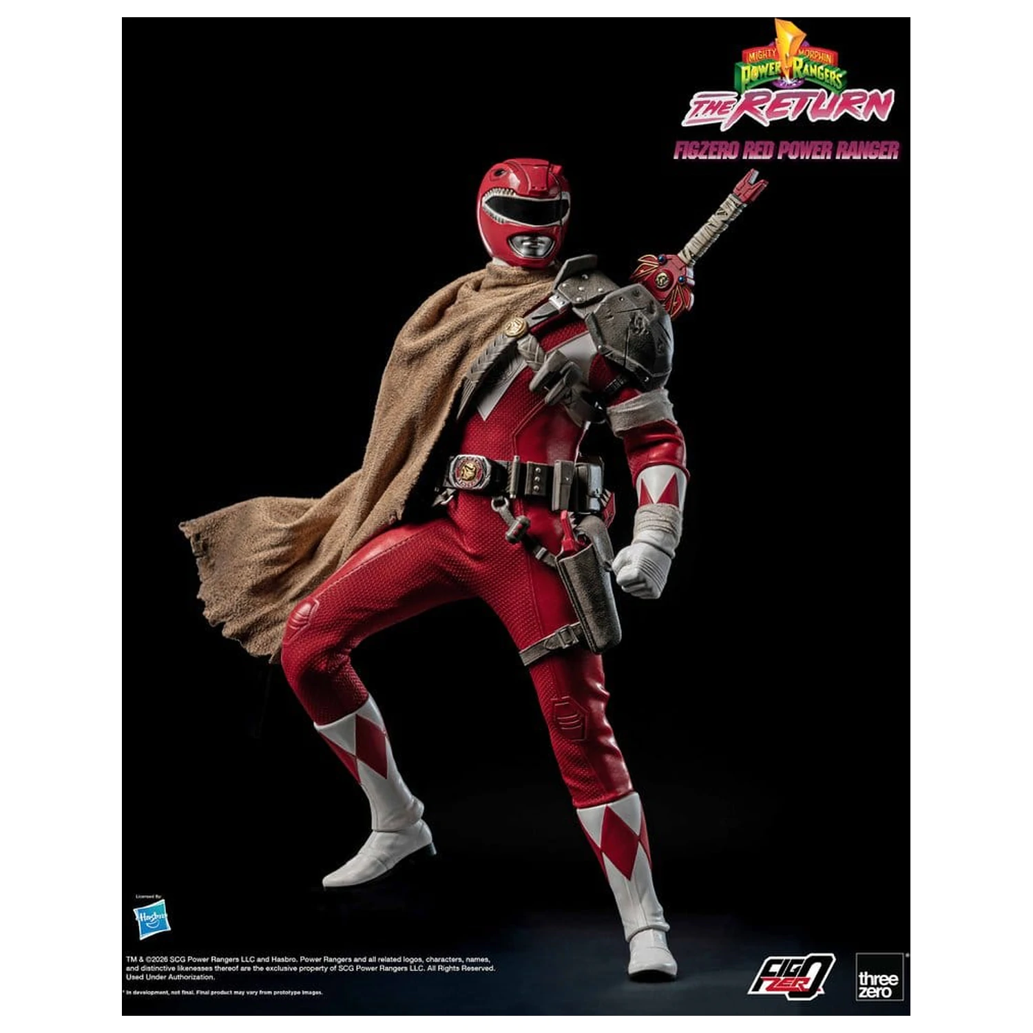 Mighty Morphin Power Rangers: The Return FigZero akciófigura 1/6 Red Power Ranger 31 cm termékfotó