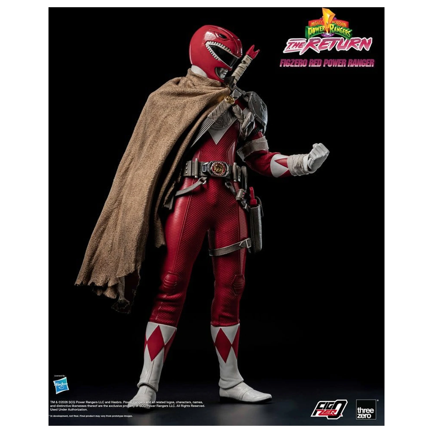 Mighty Morphin Power Rangers: The Return FigZero akciófigura 1/6 Red Power Ranger 31 cm termékfotó