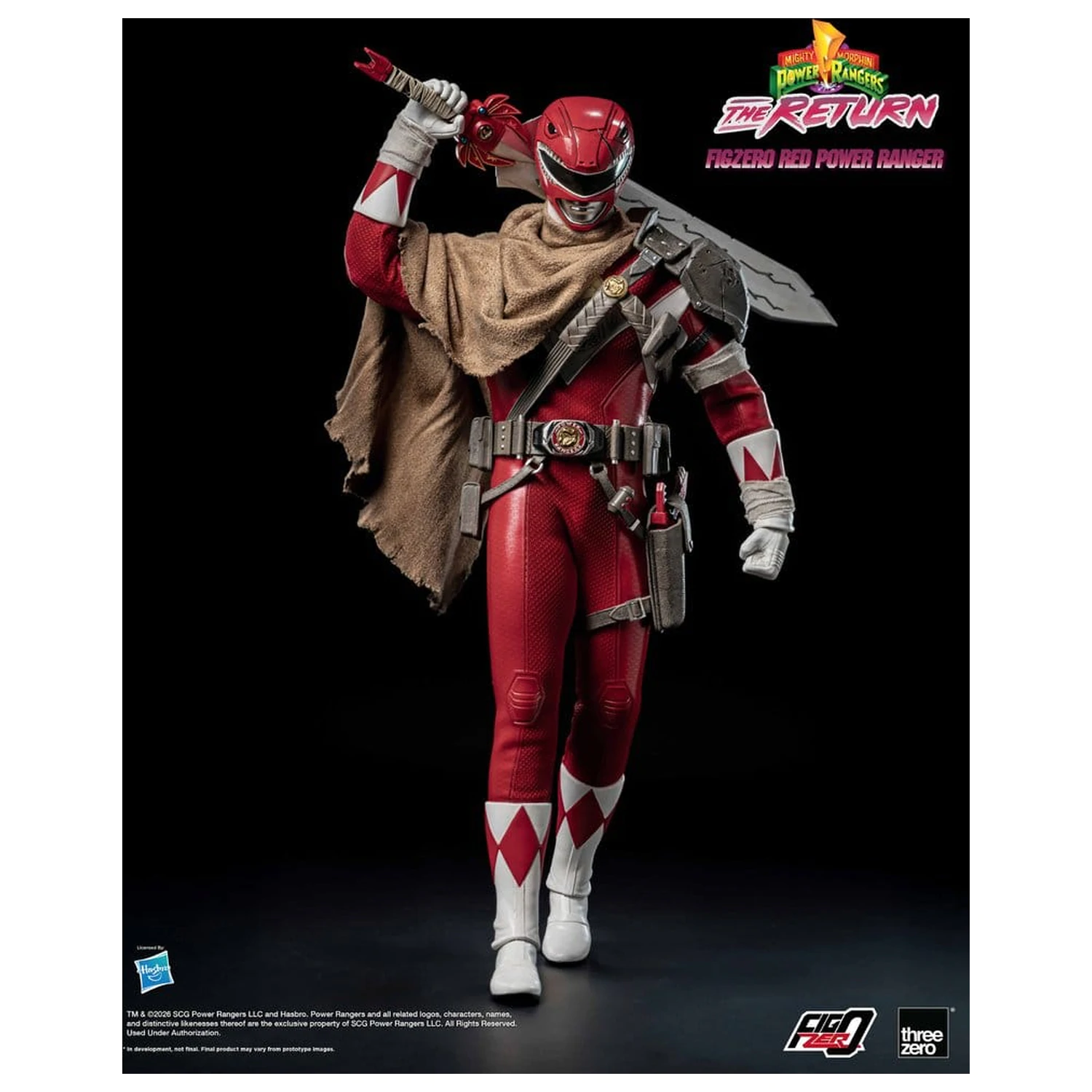 Mighty Morphin Power Rangers: The Return FigZero akciófigura 1/6 Red Power Ranger 31 cm termékfotó