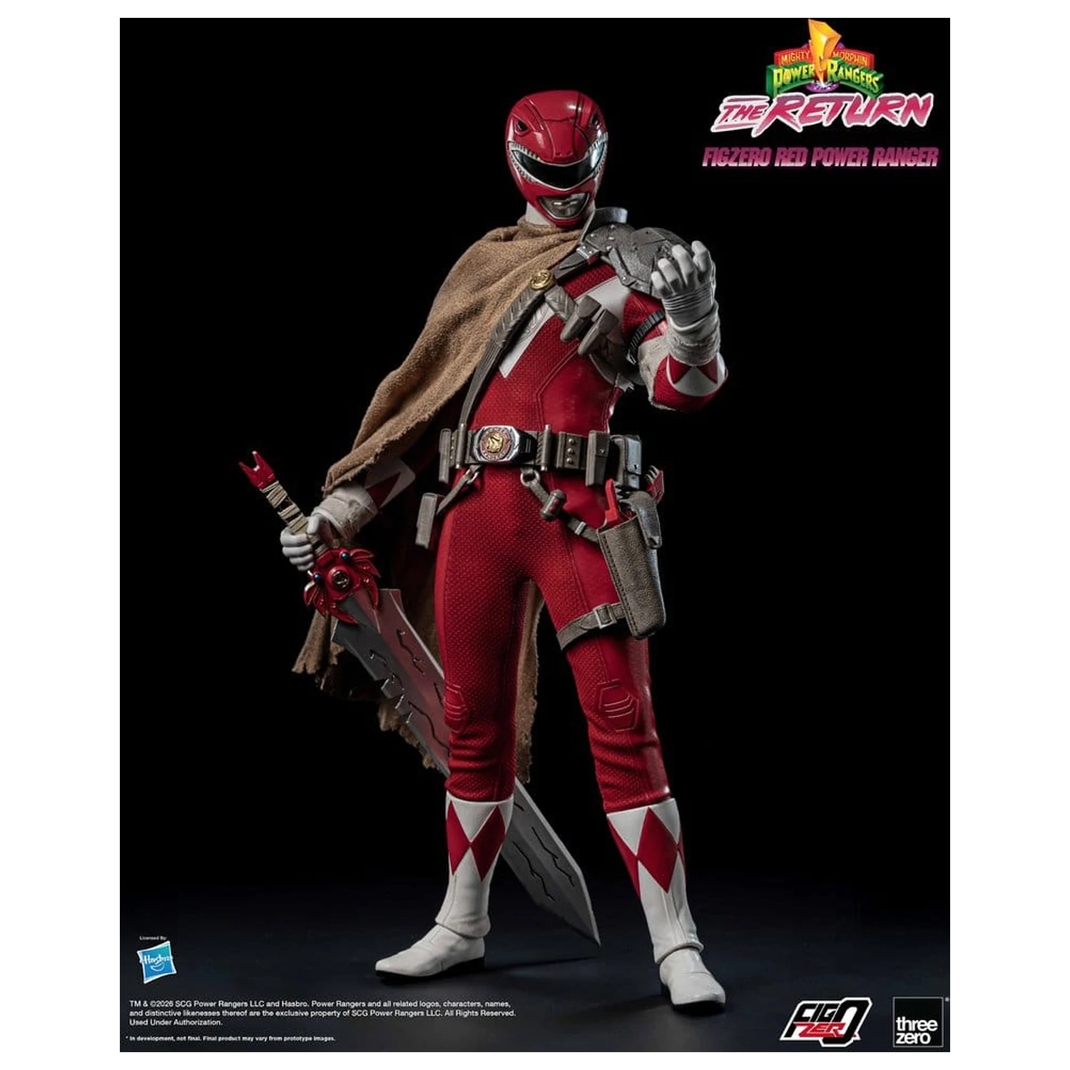 Mighty Morphin Power Rangers: The Return FigZero akciófigura 1/6 Red Power Ranger 31 cm termékfotó