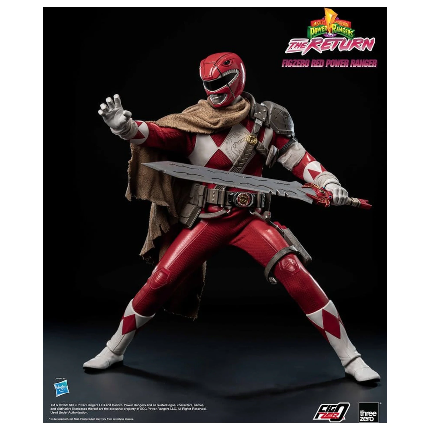 Mighty Morphin Power Rangers: The Return FigZero akciófigura 1/6 Red Power Ranger 31 cm termékfotó