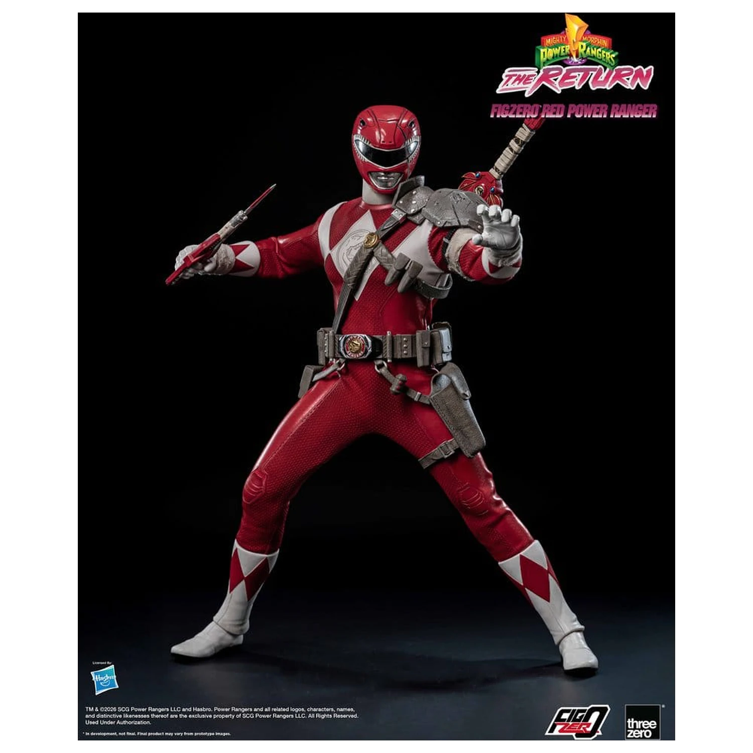 Mighty Morphin Power Rangers: The Return FigZero akciófigura 1/6 Red Power Ranger 31 cm termékfotó