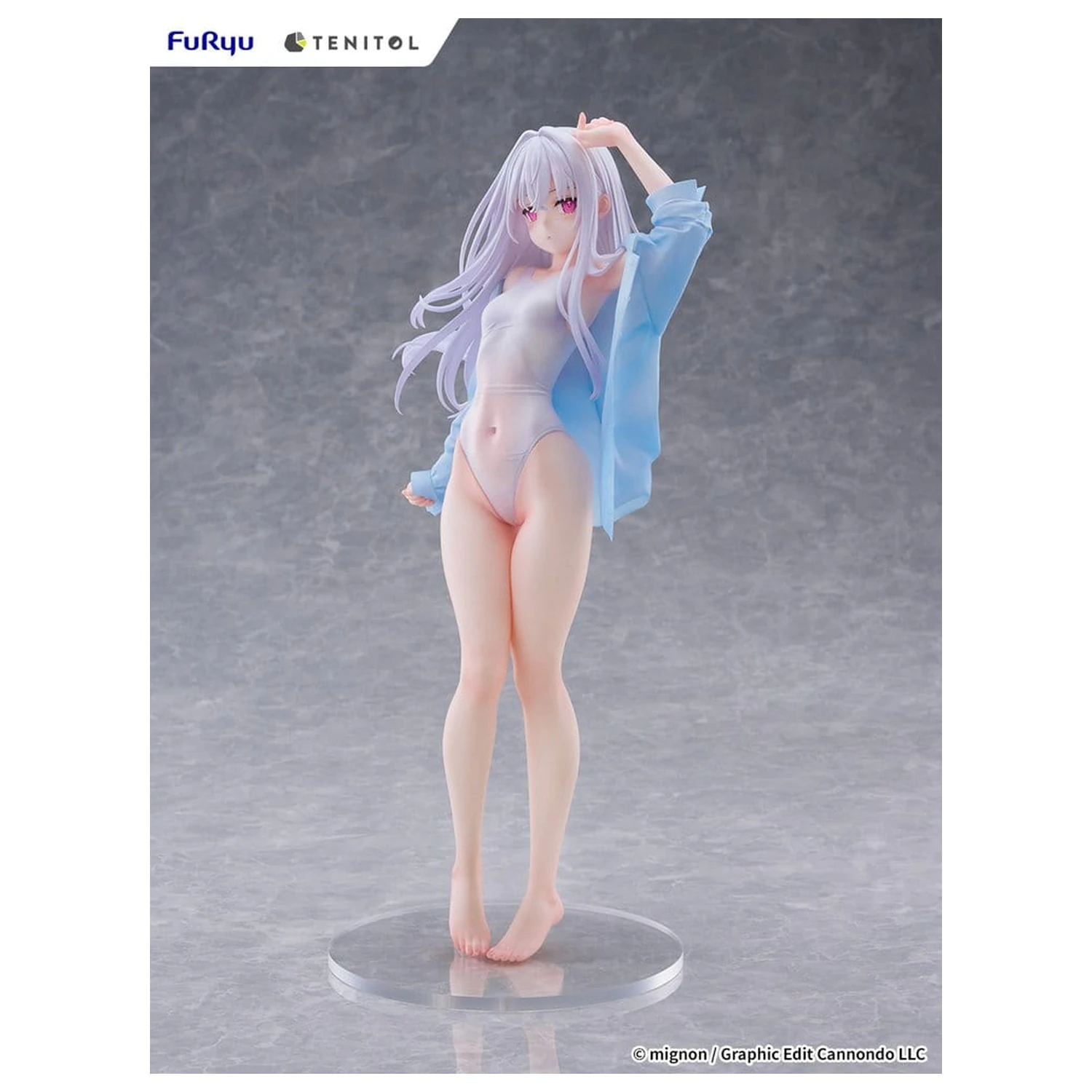 Mignon Works Tenitol Tall Shiro Swimsuit Ver. PVC figura 30 cm termékfotó