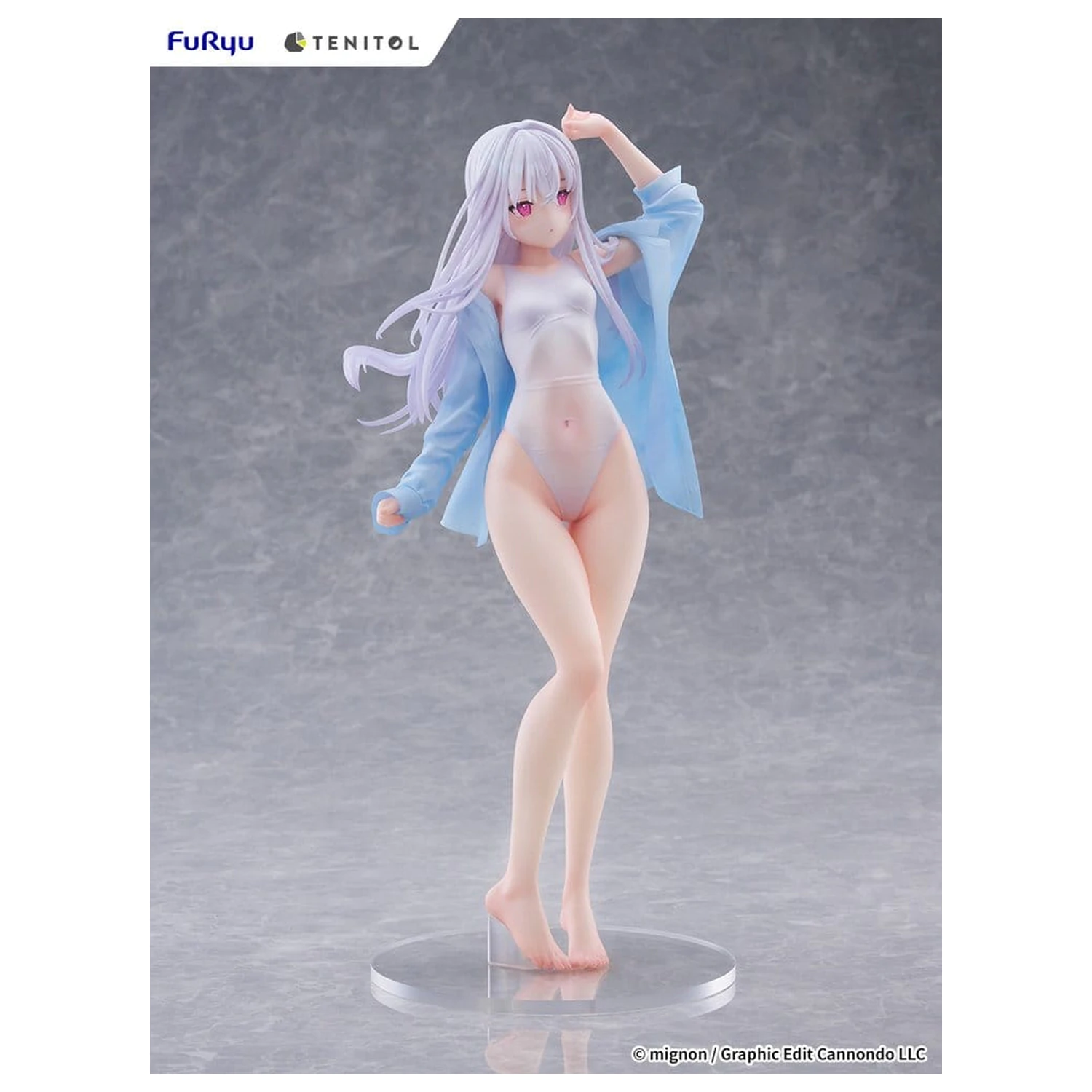 Mignon Works Tenitol Tall Shiro Swimsuit Ver. PVC figura 30 cm termékfotó