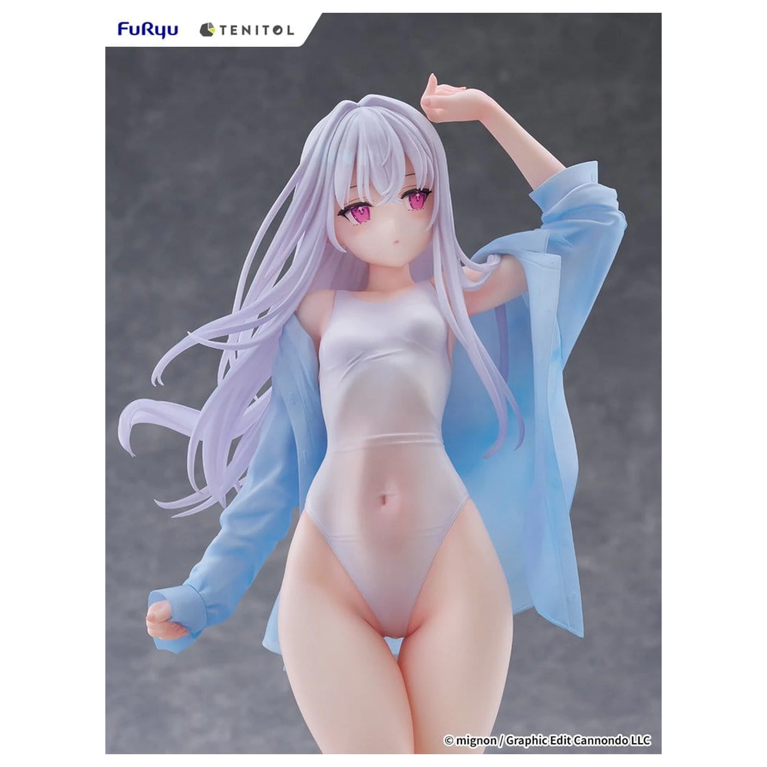 Mignon Works Tenitol Tall Shiro Swimsuit Ver. PVC figura 30 cm termékfotó