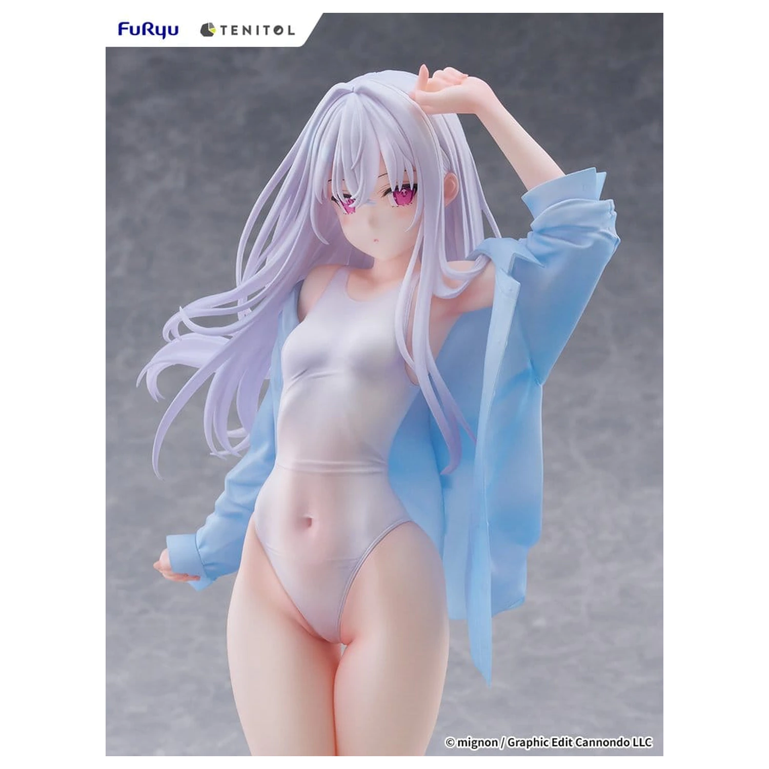 Mignon Works Tenitol Tall Shiro Swimsuit Ver. PVC figura 30 cm termékfotó