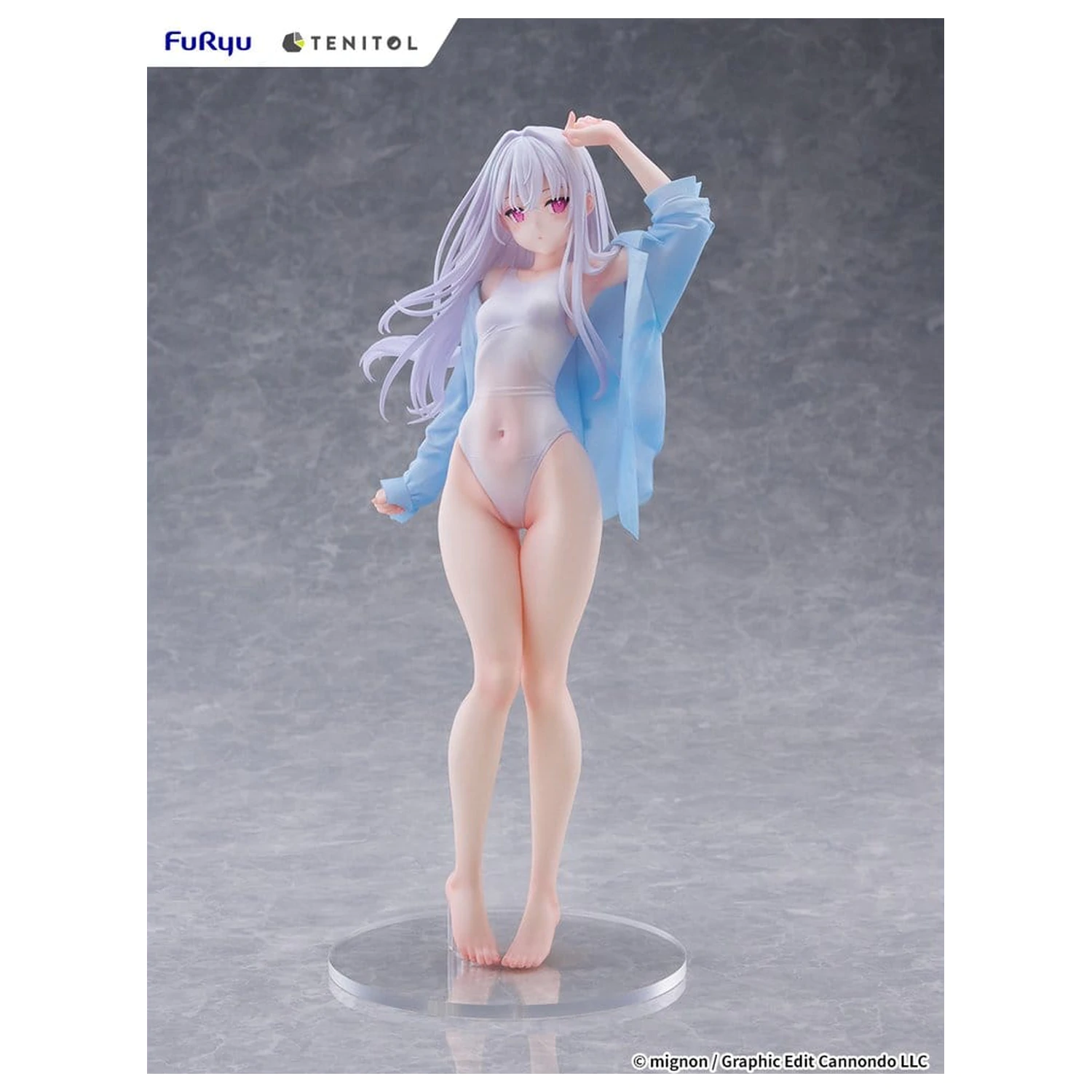 Mignon Works Tenitol Tall Shiro Swimsuit Ver. PVC figura 30 cm termékfotó