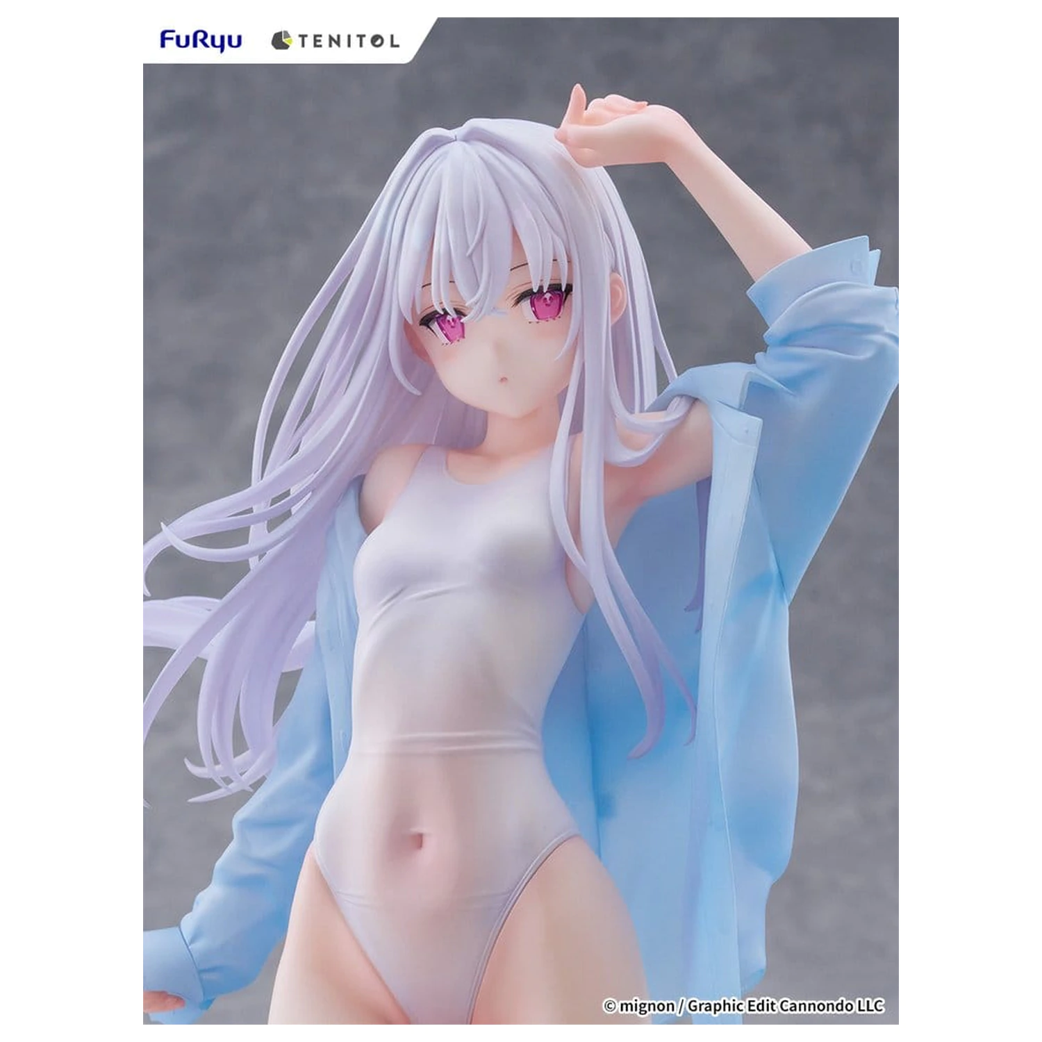 Mignon Works Tenitol Tall Shiro Swimsuit Ver. PVC figura 30 cm termékfotó