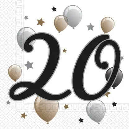 Milestone, Happy Birthday 20 szalvéta 20 db-os 33x33 cm termékfotó