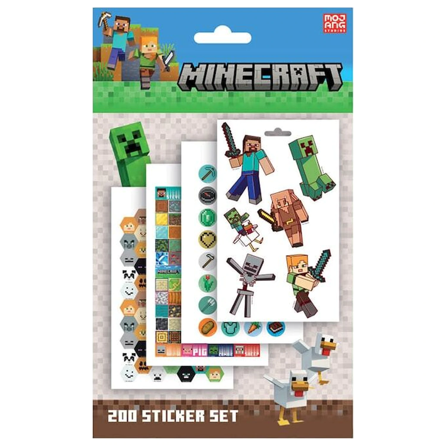 Minecraft 200 db-os matrica csomag  termékfotó