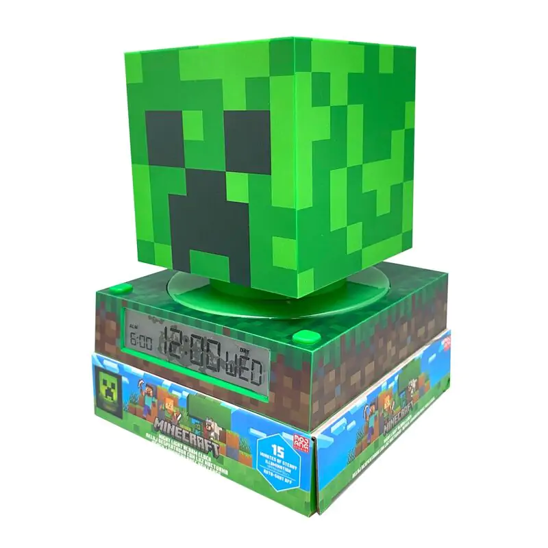 Minecraft 3D lámpás ébresztőóra termékfotó