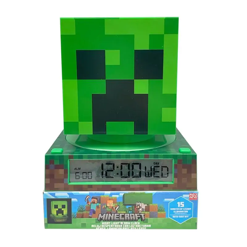 Minecraft 3D lámpás ébresztőóra termékfotó