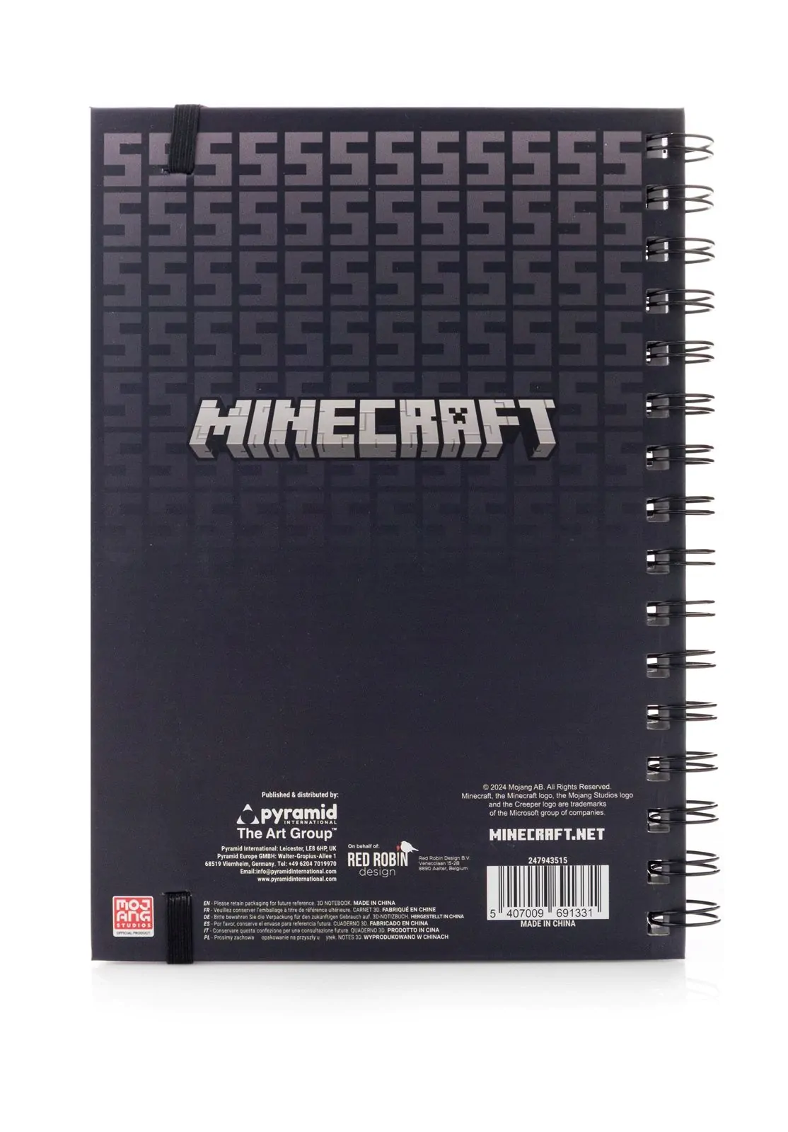 Minecraft A5 3D jegyzetfüzet termékfotó