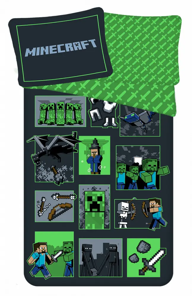 Minecraft ágyneműhuzat 140×200cm, 70×90 cm termékfotó