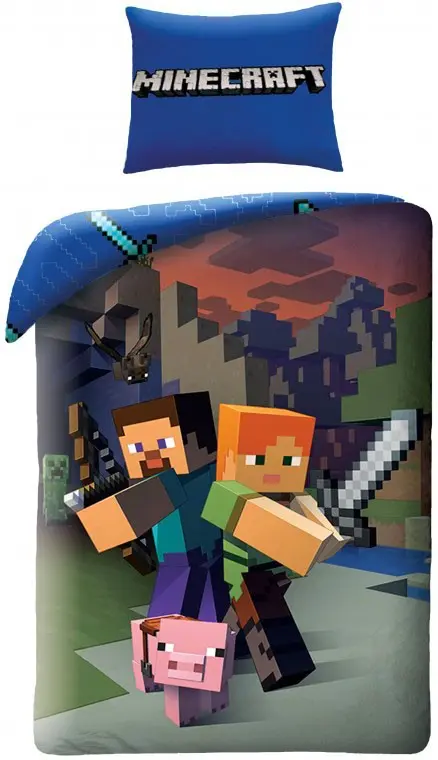 Minecraft ágyneműhuzat 140×200cm, 70×90 cm termékfotó