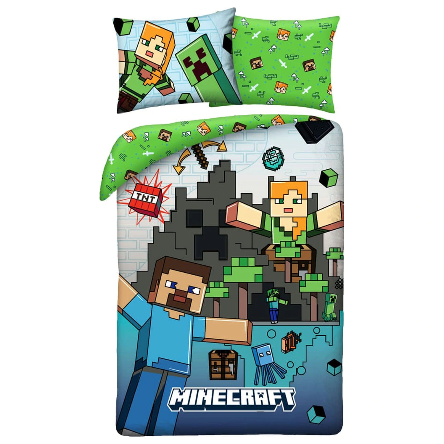 Minecraft ágyneműhuzat Ver. 7 140 x 200 cm / 70 x 90 cm  termékfotó
