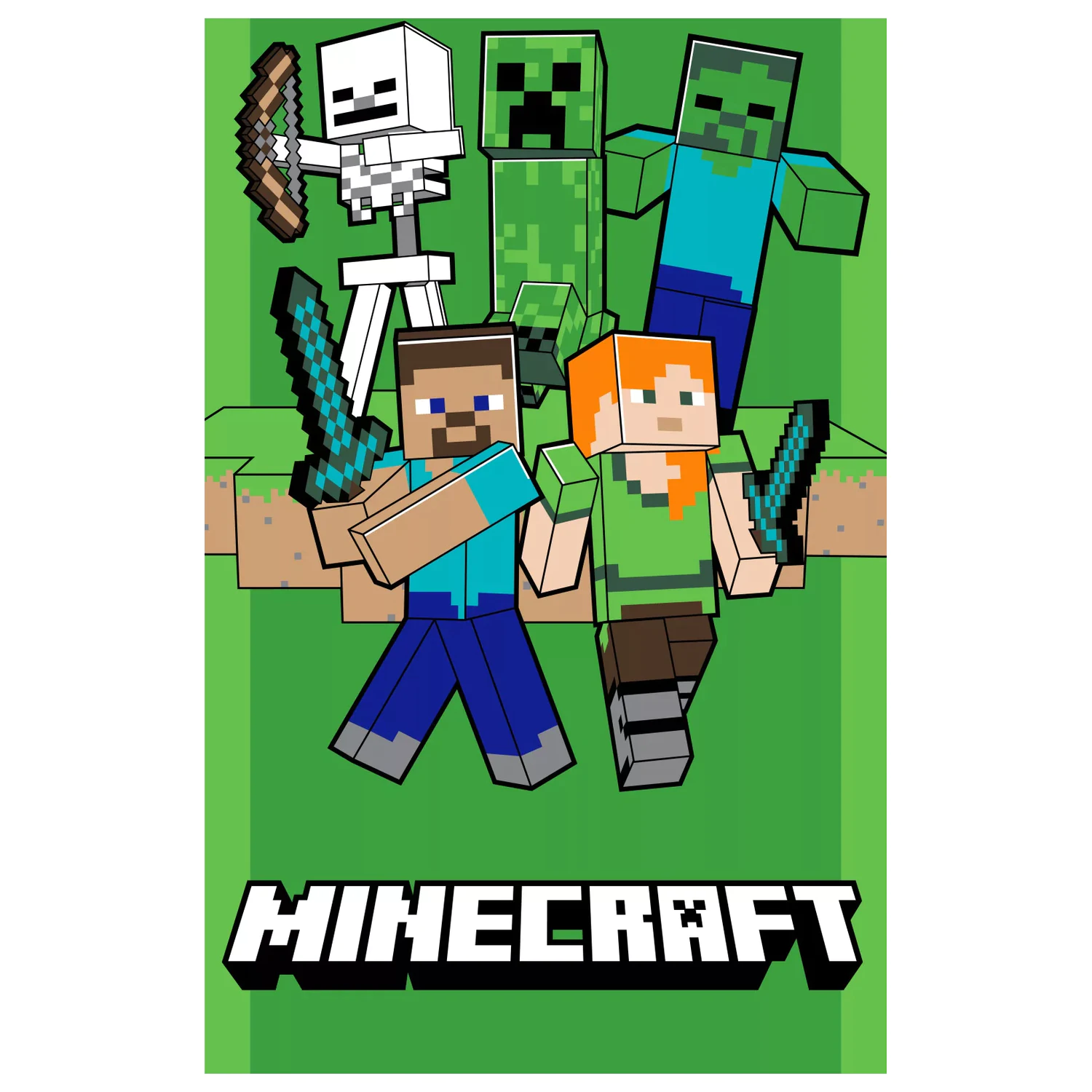 Minecraft Attack törölköző 70x140cm termékfotó