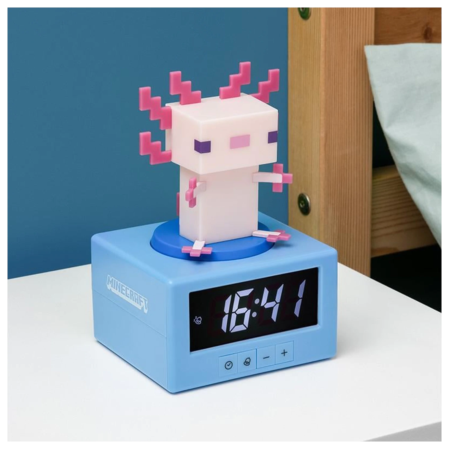Minecraft Axolotl Icon lámpa ébresztőóra 12cm termékfotó