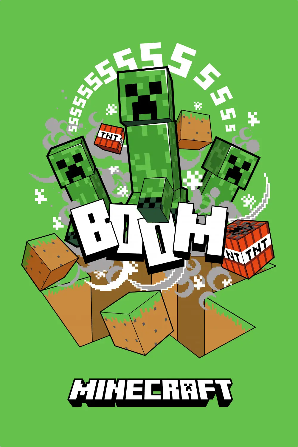 Minecraft Boom Creeper polár takaró termékfotó
