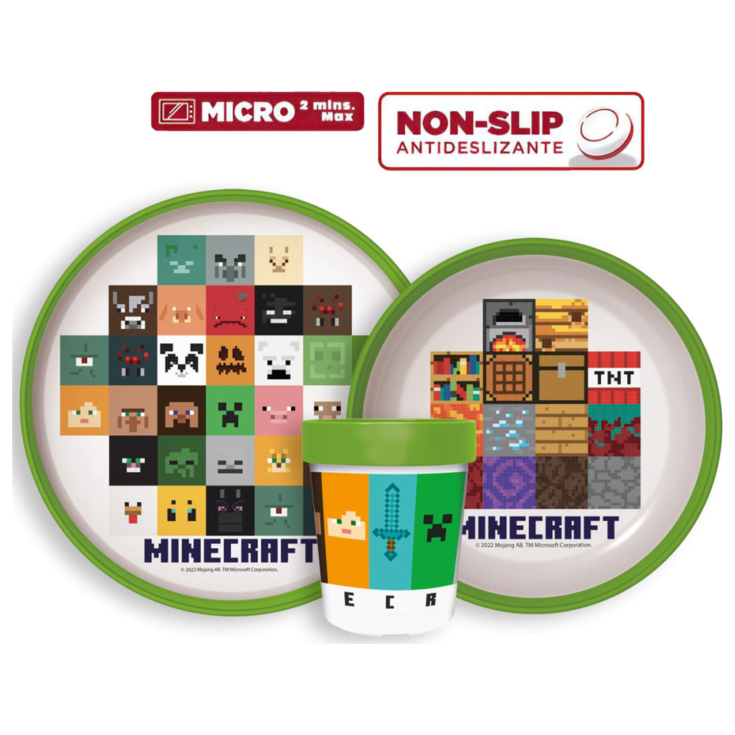 Minecraft Crafters csúszásmentes étkészlet, micro műanyag szett termékfotó