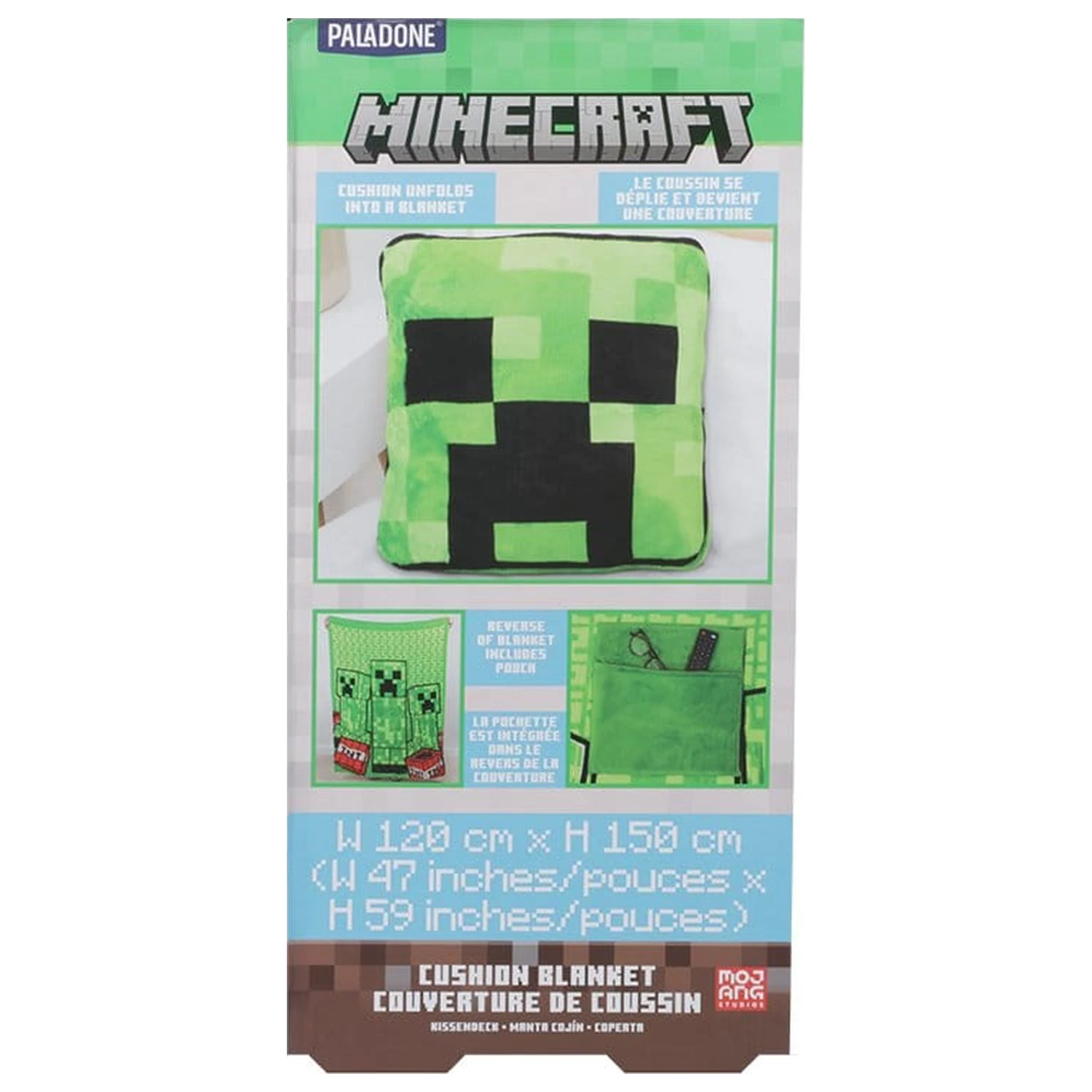 Minecraft Creeper 2-in-1 takaró 150 cm termékfotó