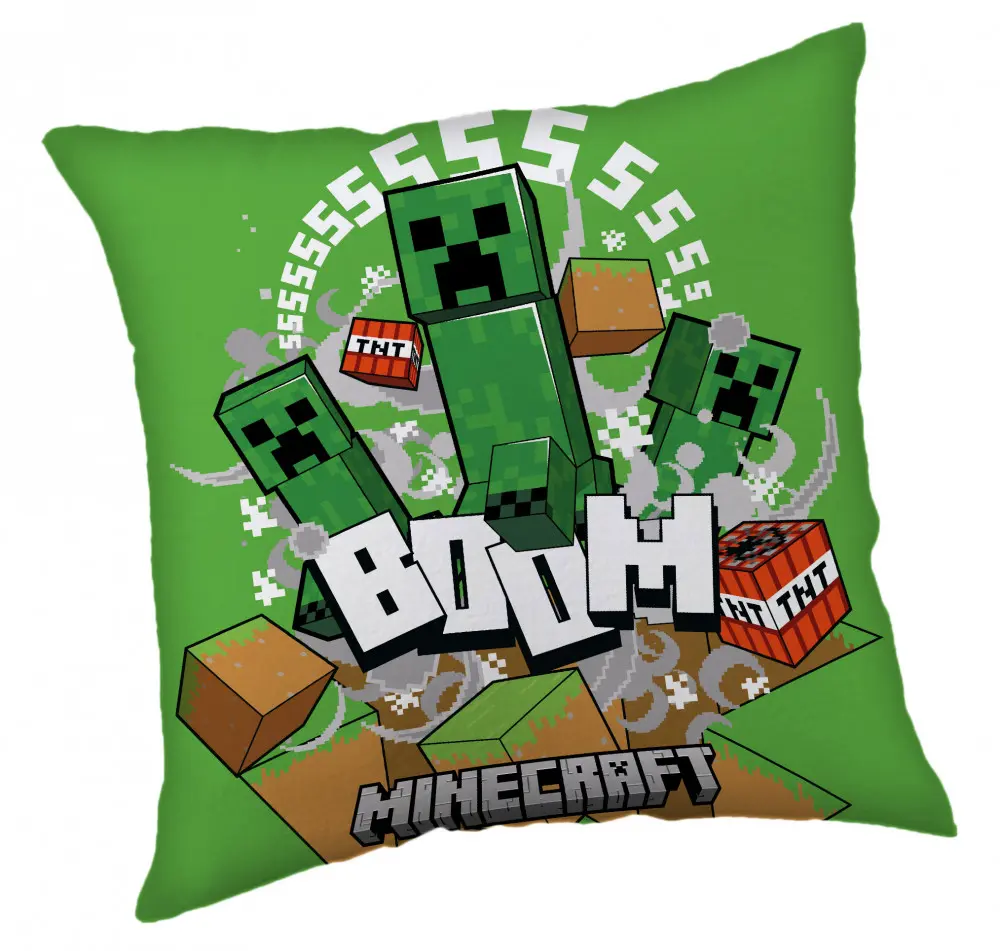 Minecraft Creeper Boom párna, díszpárna 40*40 cm termékfotó