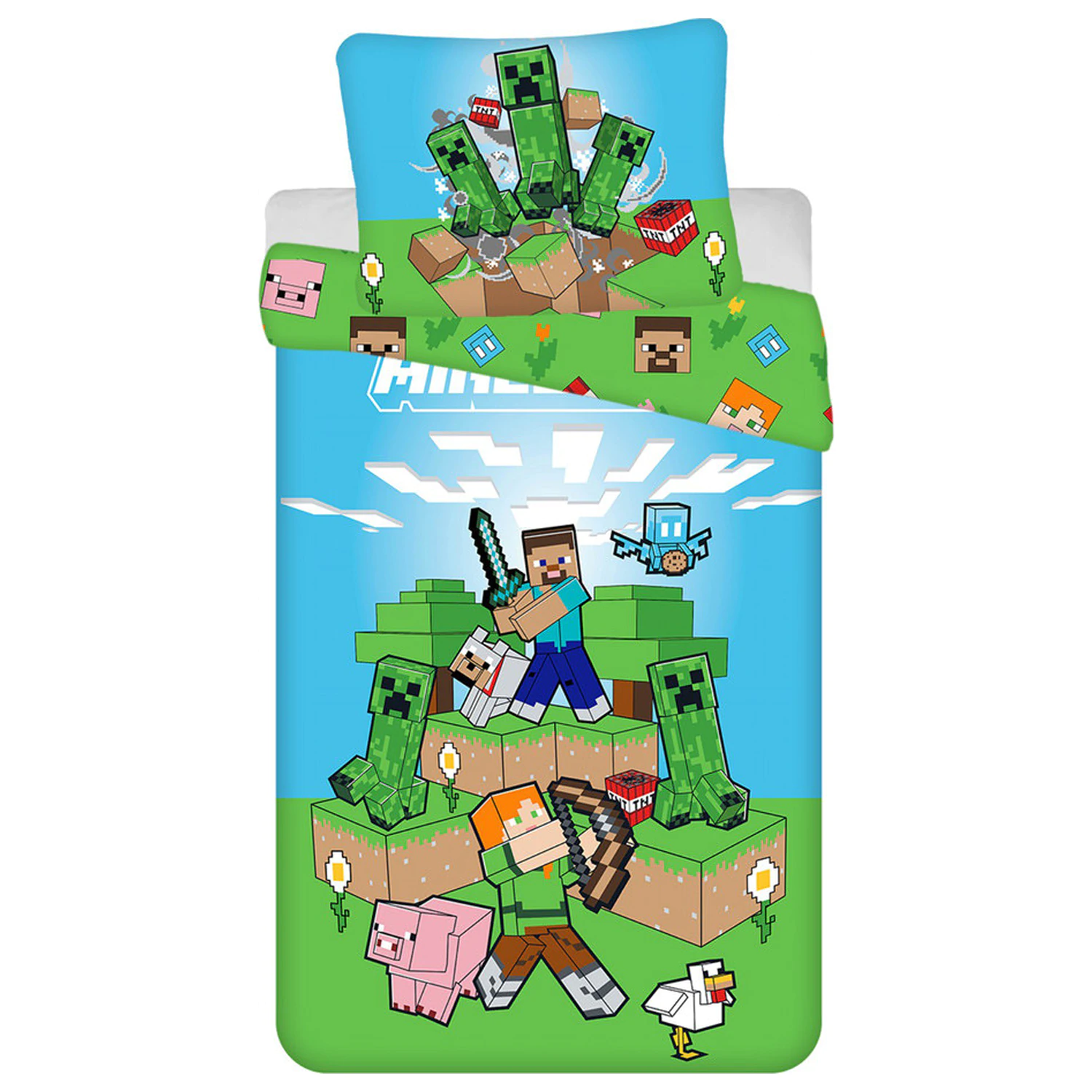 Minecraft Creeper Chaos ágyneműhuzat termékfotó