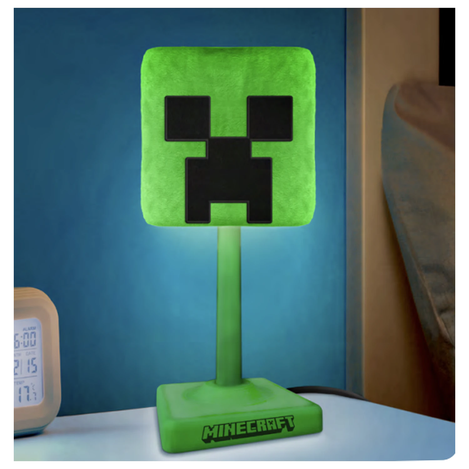 Minecraft Creeper 'SoftGlo' Fluffy dekoratívlámpa termékfotó