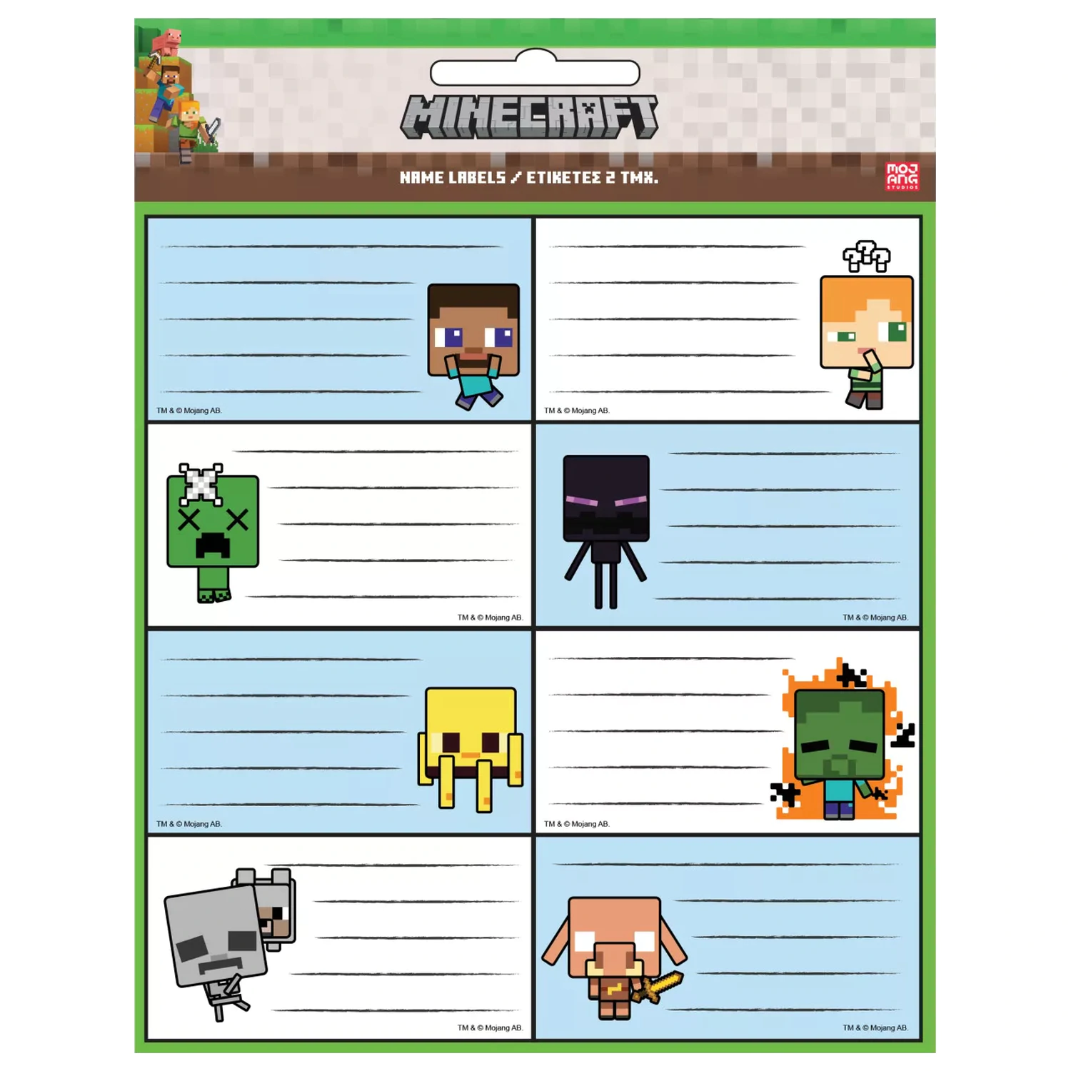 Minecraft Creepers Need Hugs füzetcímke 16 db-os termékfotó