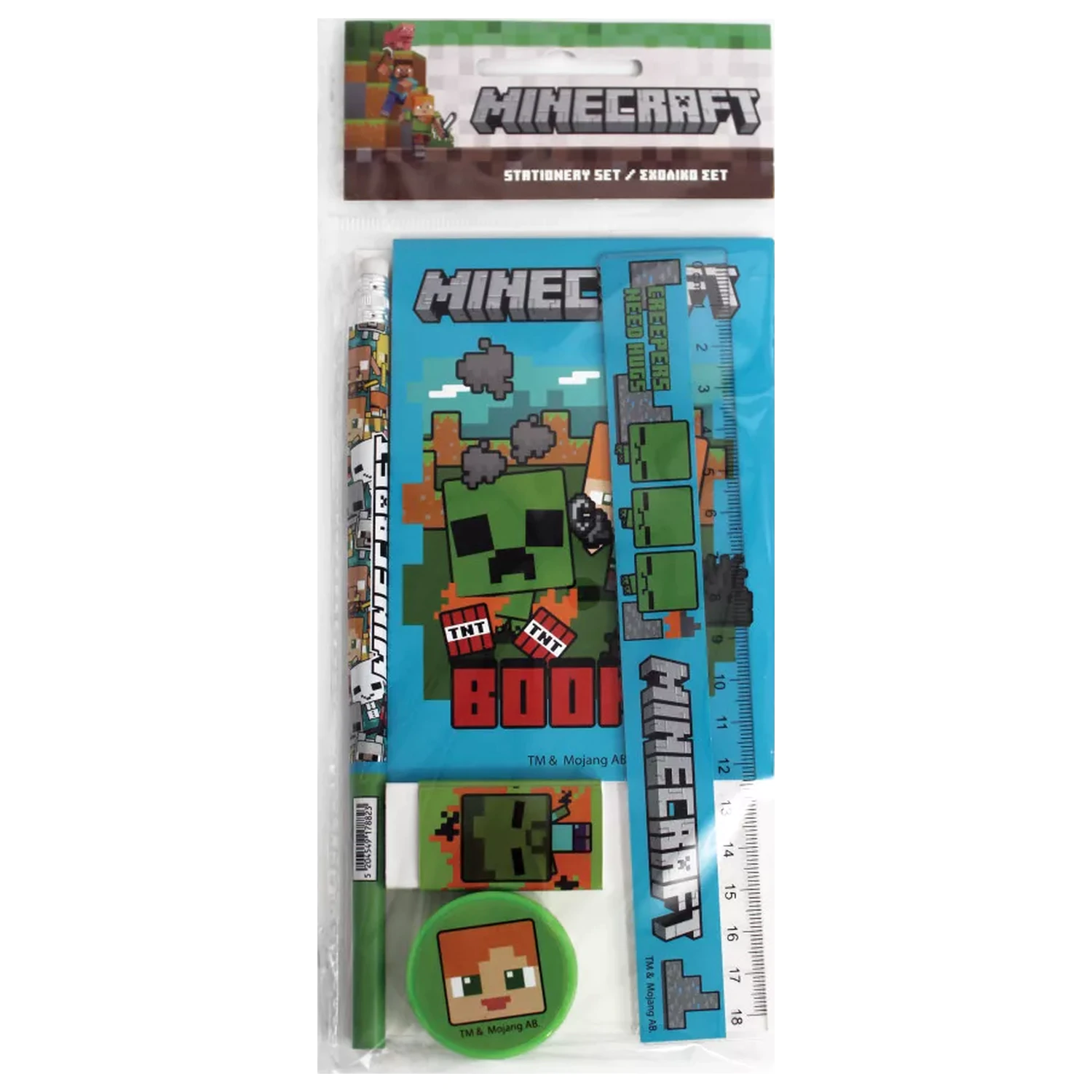 Minecraft Creepers Need Hugs írószer szett 5 db-os termékfotó