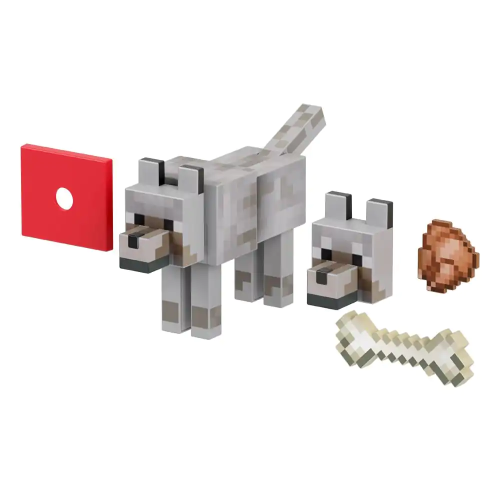 Minecraft Diamond Level Wolf akciófigura 14 cm termékfotó