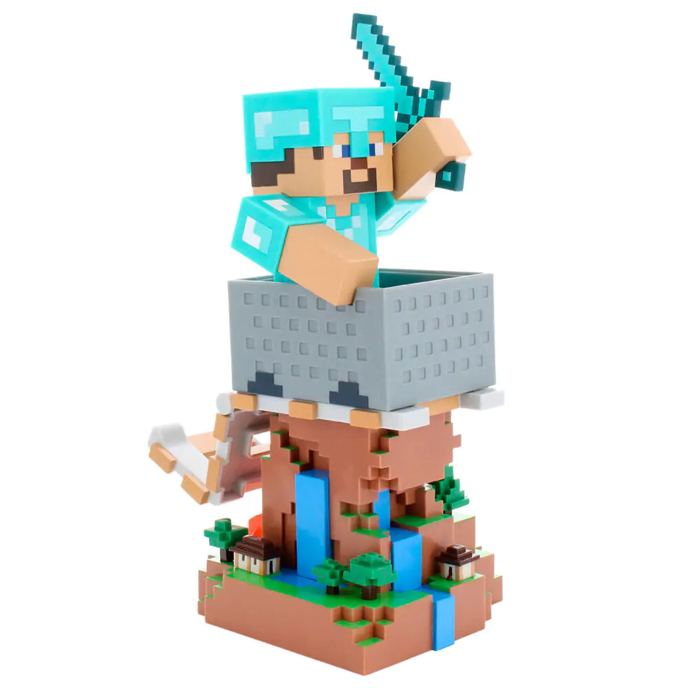 Minecraft Diamond Steve kontroller/telefon tartó Cable Guy figura 20cm termékfotó