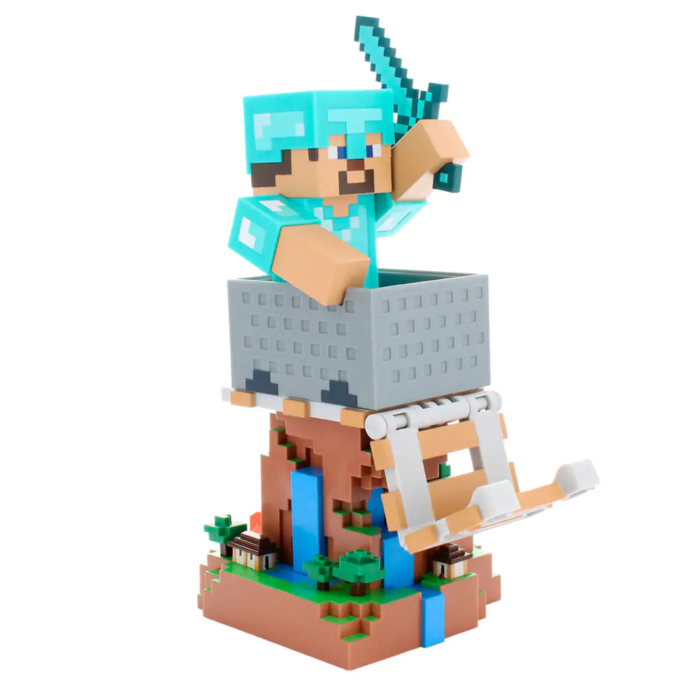 Minecraft Diamond Steve kontroller/telefon tartó Cable Guy figura 20cm termékfotó