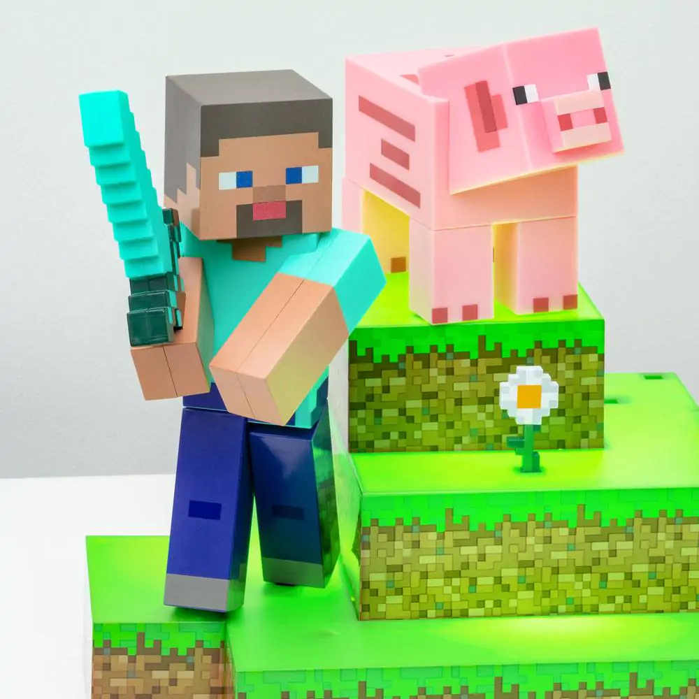 Minecraft Diorama lámpa Steve 30 cm termékfotó