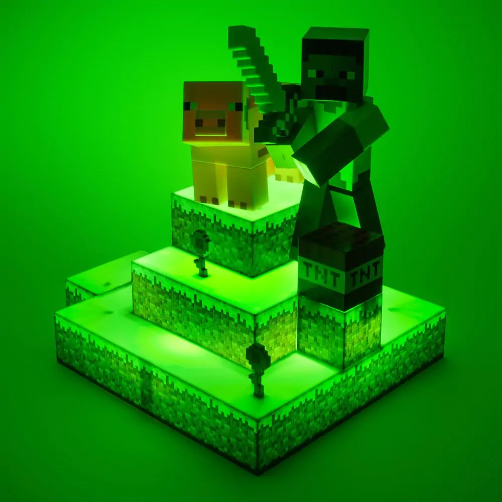 Minecraft Diorama lámpa Steve 30 cm termékfotó