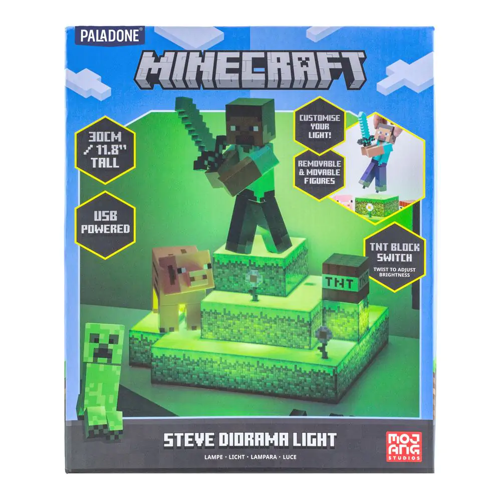 Minecraft Diorama lámpa Steve 30 cm termékfotó