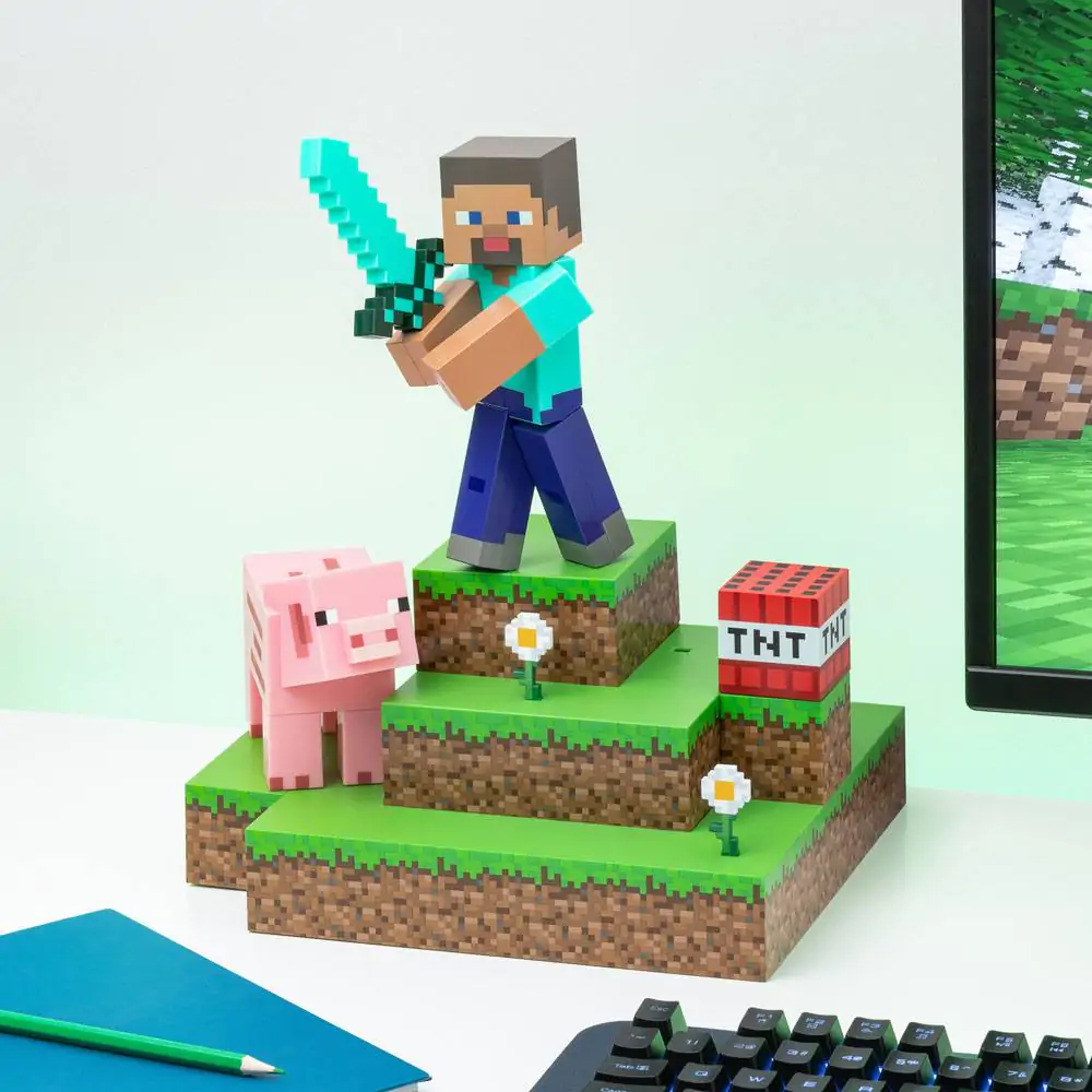 Minecraft Diorama lámpa Steve 30 cm termékfotó