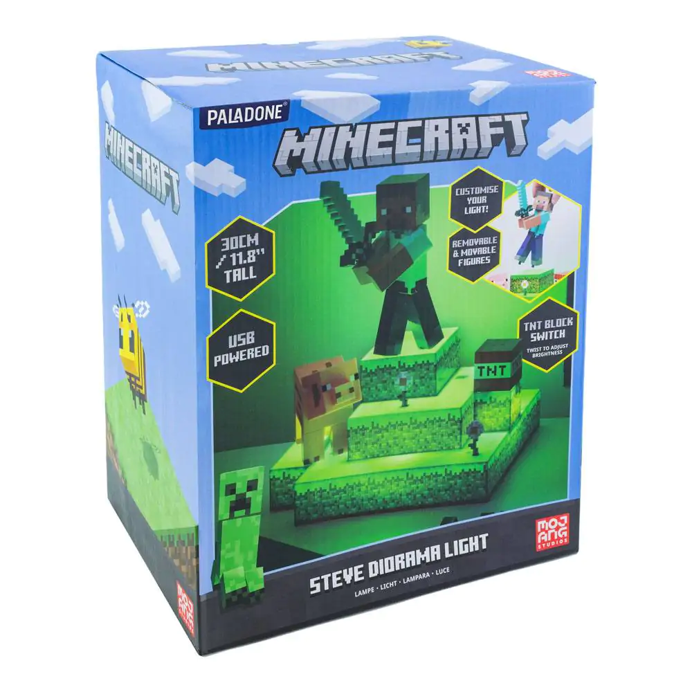 Minecraft Diorama lámpa Steve 30 cm termékfotó