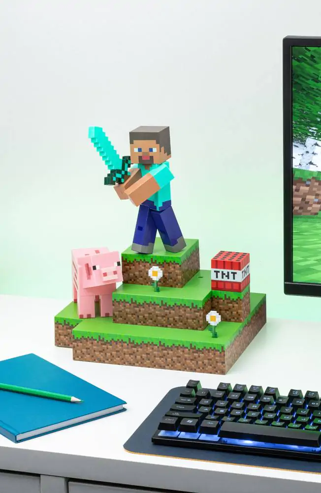 Minecraft Diorama lámpa Steve 30 cm termékfotó