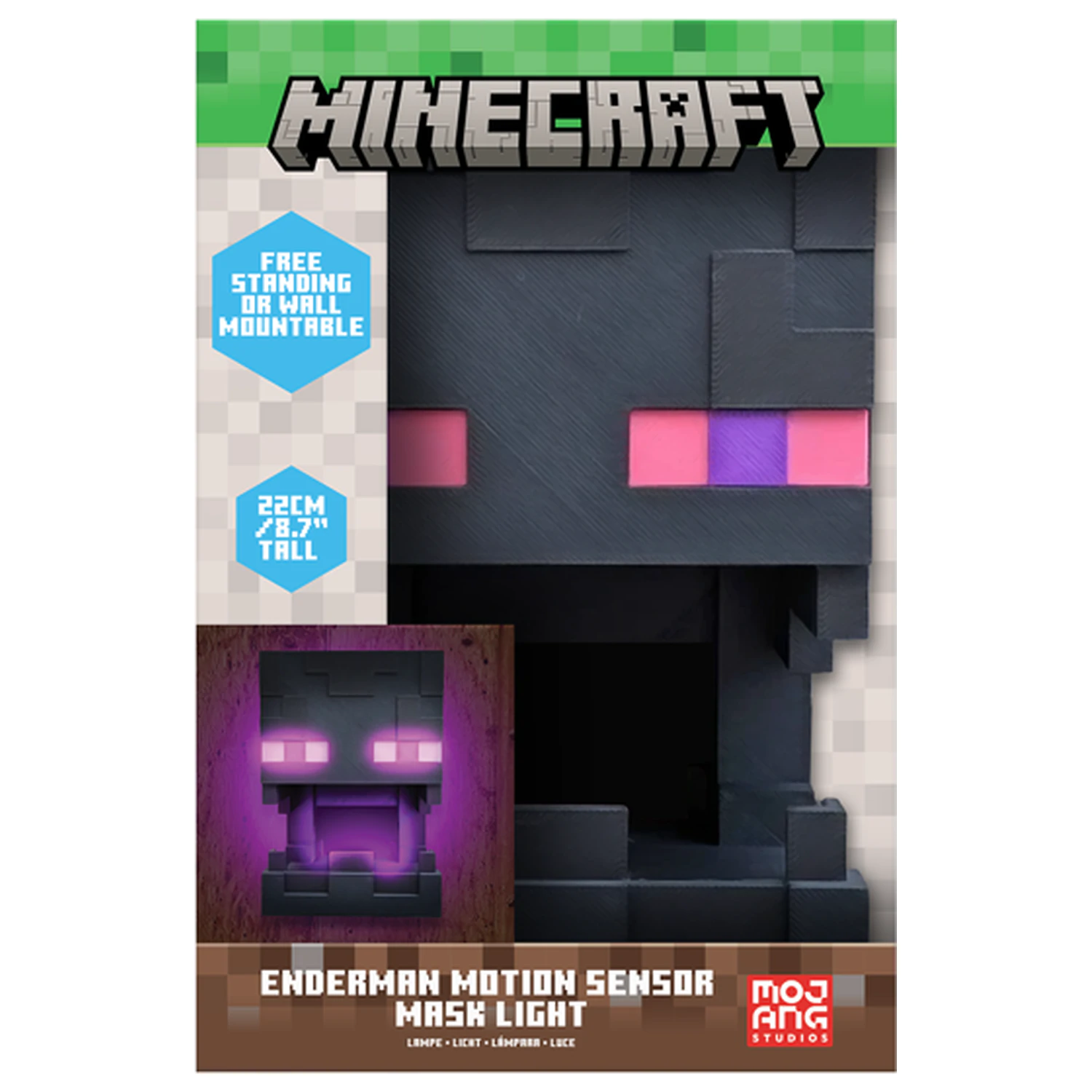 Minecraft Enderman Mask lámpa mozgásérzékelővel termékfotó