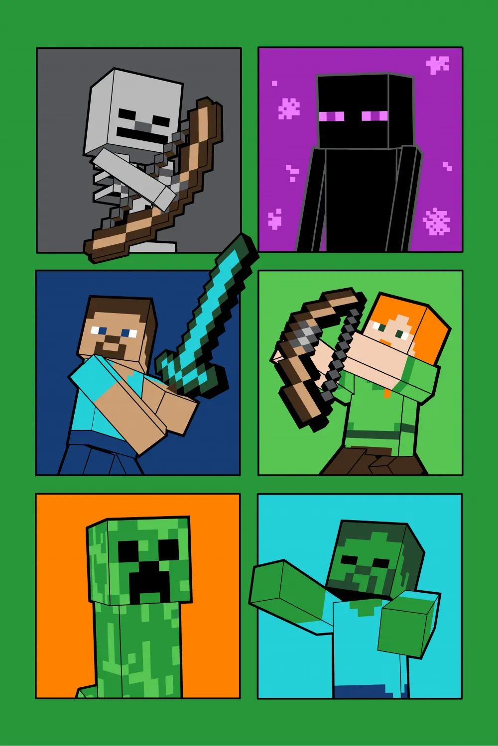 Minecraft Fight Badges polár takaró 100*150cm termékfotó