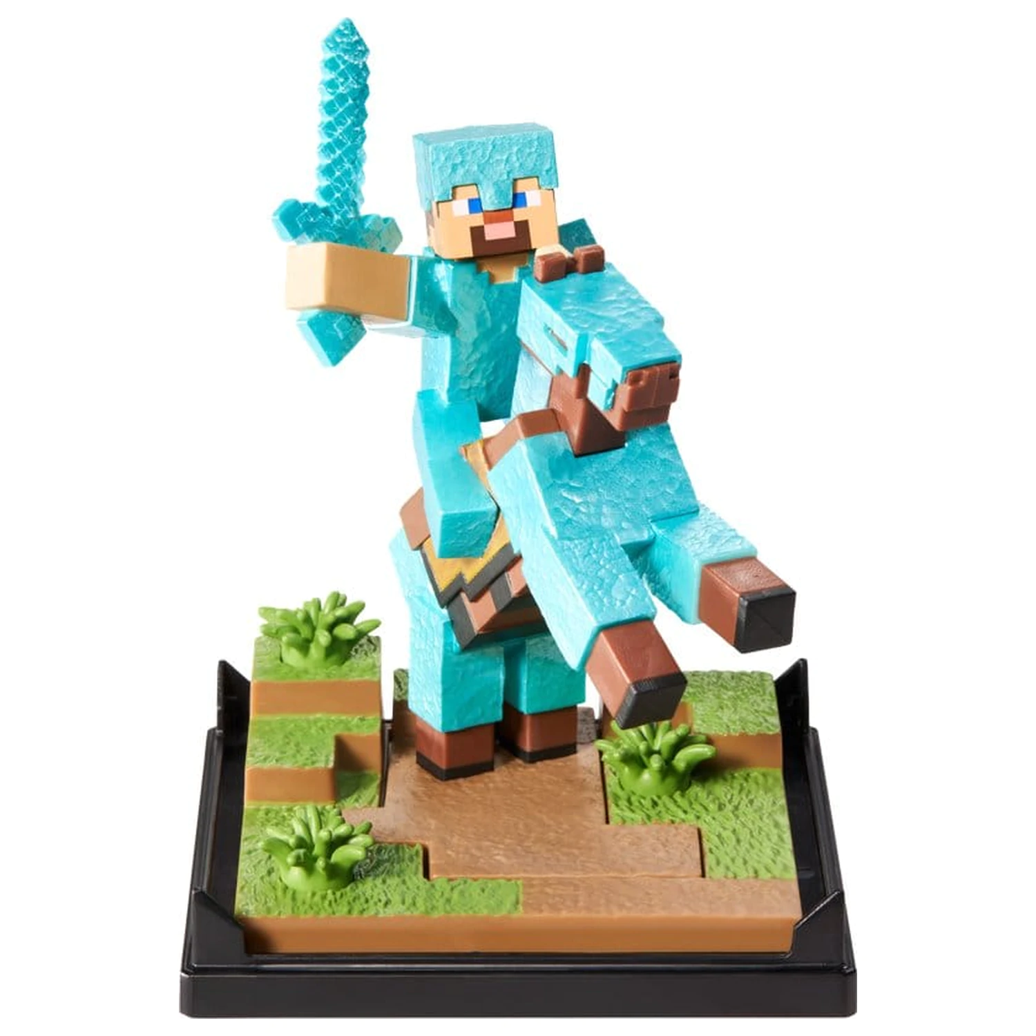 Minecraft figura Diorama Diamond Armor Steve and Horse 18 cm termékfotó